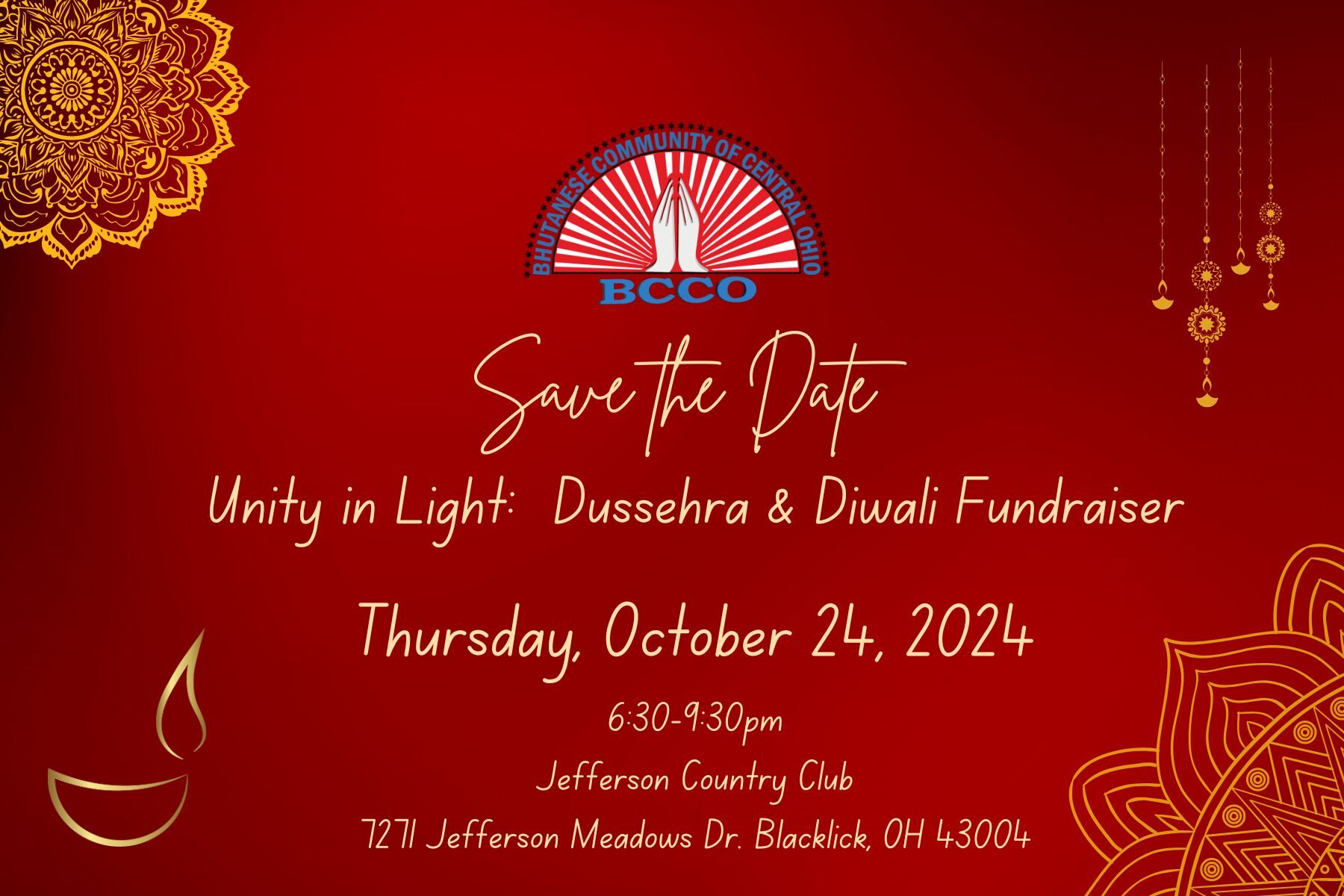 Save The Date Card BCCO Fundraiser 2024